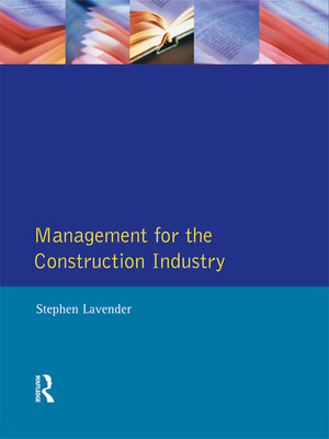 cover image of Management for the Construction Industry